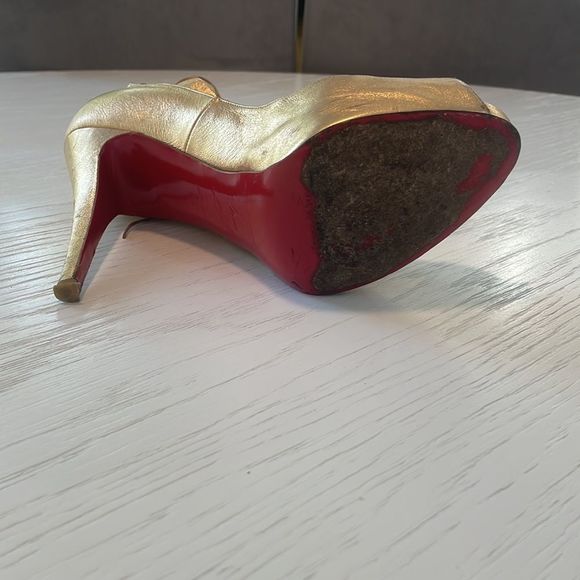 Christian Louboutin Metallic Fringe Heels - Picture 13 of 16